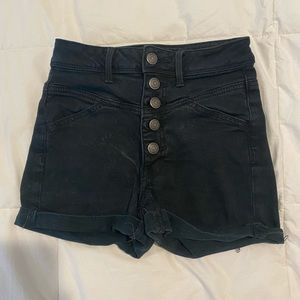 Button Up High Rise Shorts